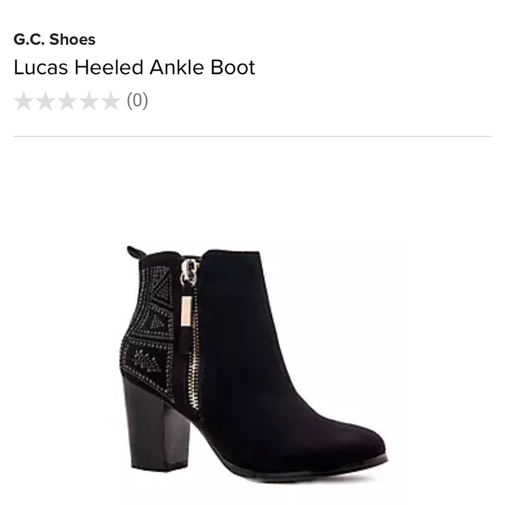 GC Shoes Black Lucas Heeled Ankle Boot, 8.5